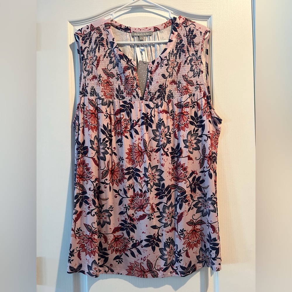 Daniel Rainn Sacha Smocked Neck Knit Top – Size 2X